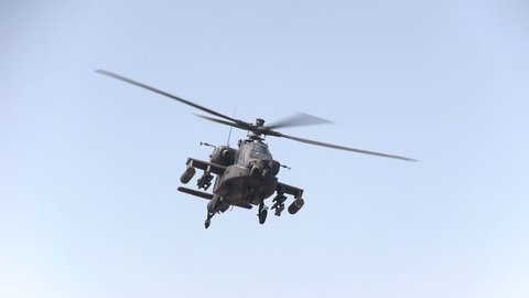 Apache helicopter up close