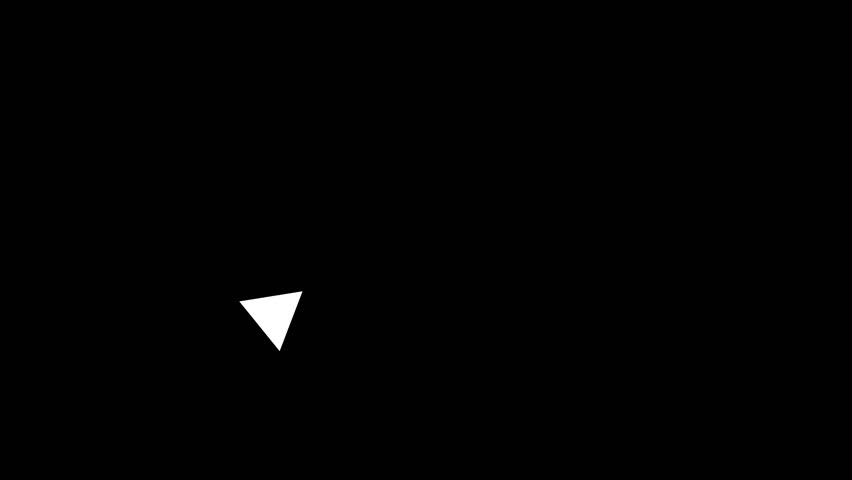 White curved arrow symbol pointing upwards on a black background direction
