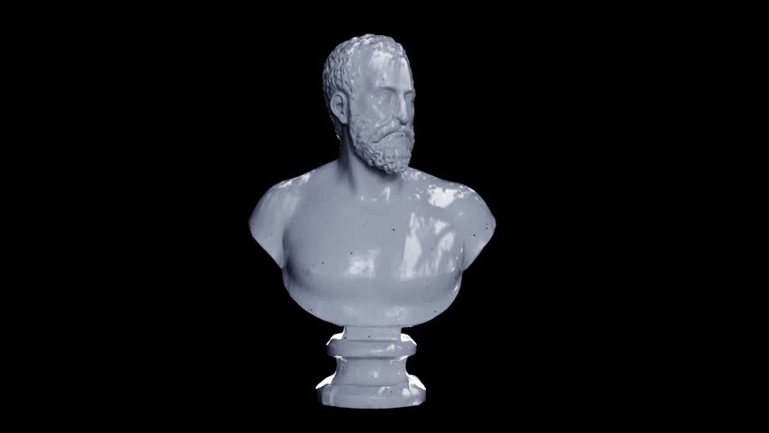 Religious Sculpture of Bust of Ottavio Farnese Classical Art Render