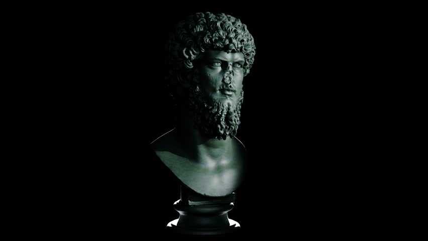Bust of Colossal portrait of Lucius Verus Cinematic Render
