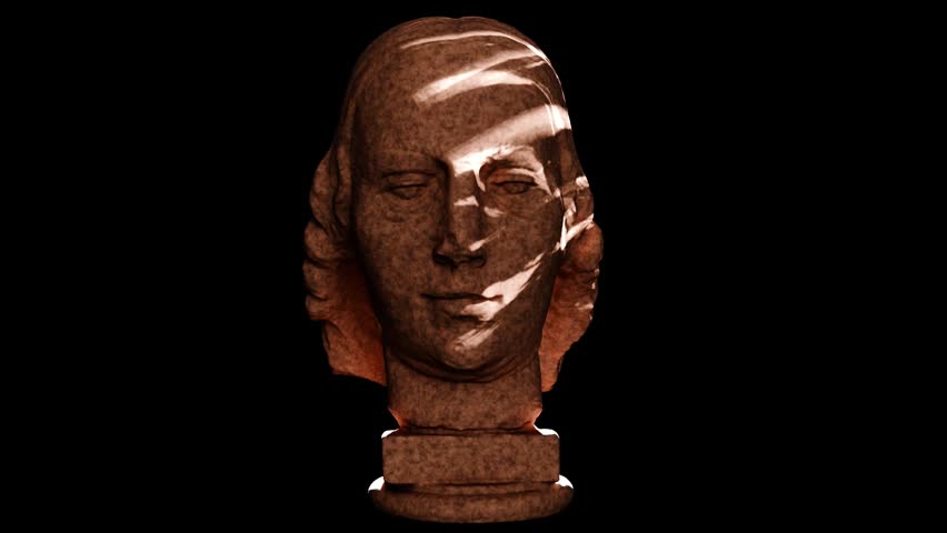 Marble Bust of Female head Fragment of a statue Museum Style Render