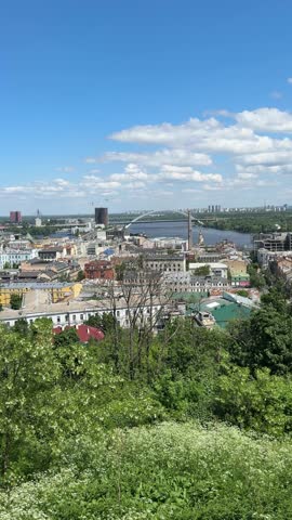 Kiev city Ukraine, vertical video.