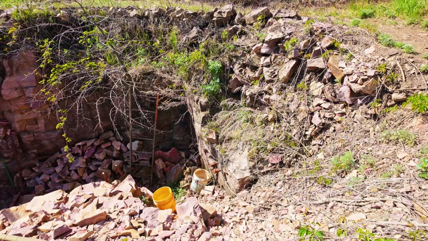 Pipestone excavations at Pipestone National Monument in Minnesota historic landscape