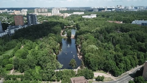 Lateral Drone Movement over Krasnogorsk Pond