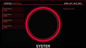Dynamic digital interface displaying critical system status with escalating data streams and flashing alert icon, symbolizing cybersecurity threat and network intrusion, representing urgent security - Powered by Shutterstock - Get 15% off with code: PIKWIZARD15