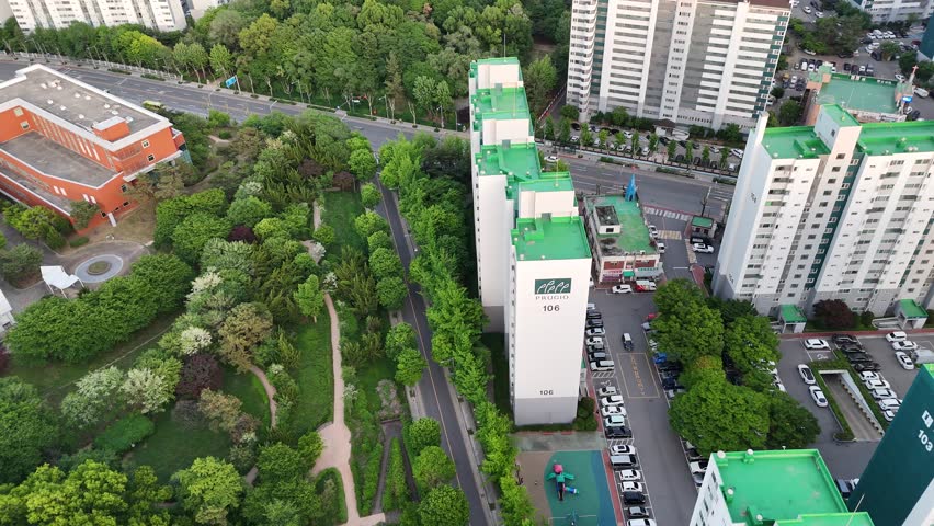Korean apartment,  a planned redevelopment area, Yeonsu, Incheon, South Korea