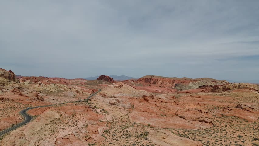 The road in Valley of Fire State Park, Nevada