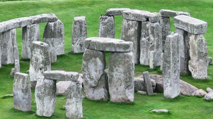 Stonehenge Ancient Megalithic Monument at Sunrise in Wiltshire, England – 4K Landscape Video