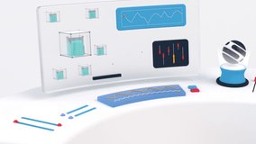 Advanced Data Analytics Dashboard with Performance Charts and Scientific Graphs 2D Animation - Powered by Shutterstock - Get 15% off with code: PIKWIZARD15