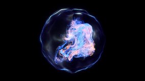 Artificial intelligence concept featuring a glowing neural energy sphere with flowing particles, representing AI processing, neural networks, big data analytics, and advanced digital computing systems. - Powered by Shutterstock - Get 15% off with code: PIKWIZARD15