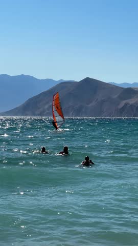 Sparkling blue water with distant mountains croatia krk