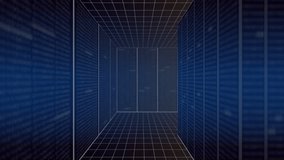 On data pulse arriving, centered AI drawing converging circuits, pulsing core streaming code flow. Neon, grid, corridor, tunnel, digital, futuristic, symmetry - Powered by Shutterstock - Get 15% off with code: PIKWIZARD15