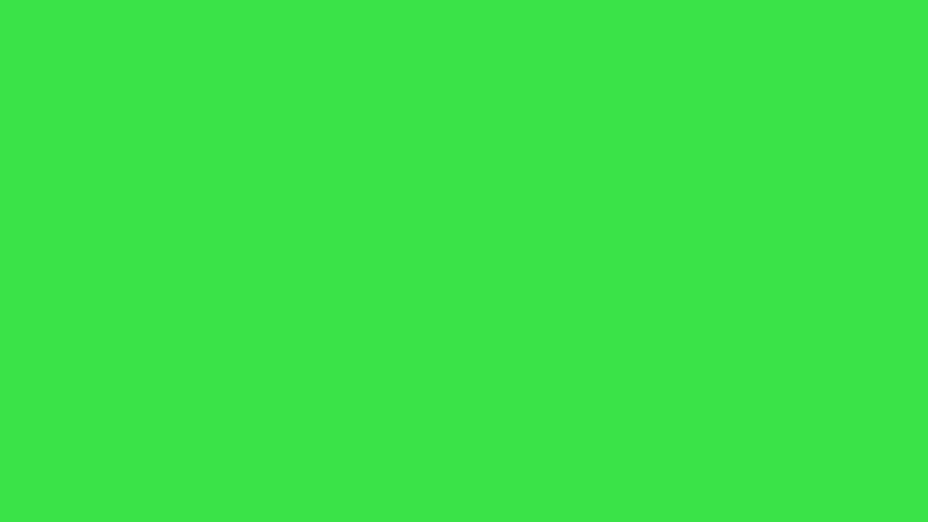 hand sign animation isolated on a green background