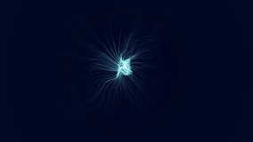 Fluid neural network of glowing blue tendrils pulsing from a central point on a dark background, ideal for technology and science themes. - Powered by Shutterstock - Get 15% off with code: PIKWIZARD15