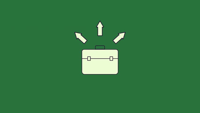 Animated Green Credit Card Payment Icon Green Screen Chroma Key Motion Graphic