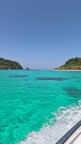 Stunning turquoise blue ocean paradise island Thailand