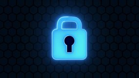 Digital security padlock icon safeguards high tech database networks. Secure security padlock icon visualizes advanced network data encryption. Cyber security concept using security padlock icon. - Powered by Shutterstock - Get 15% off with code: PIKWIZARD15