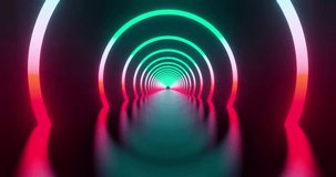 Futuristic Neon Ring Tunnel Abstract Sci Fi Background - Powered by Shutterstock - Get 15% off with code: PIKWIZARD15