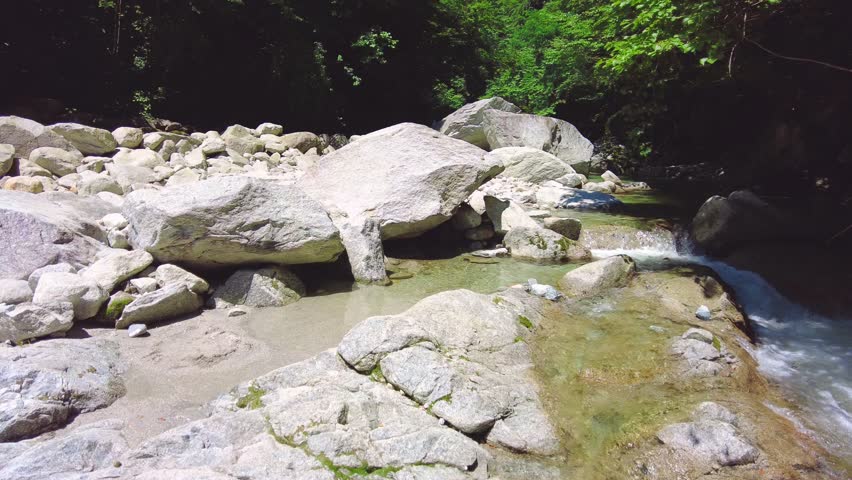 A Cool Babbling Stream in a Summer Gorge