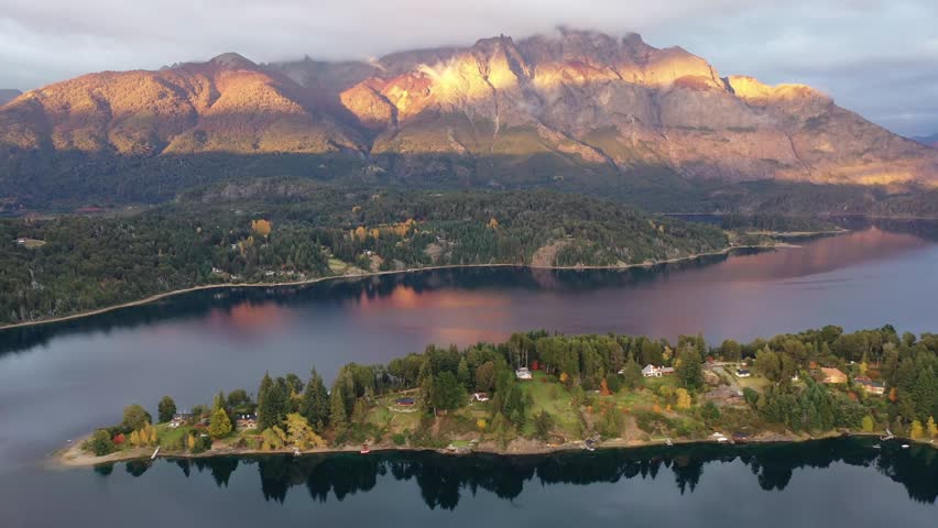 Breathtaking drone panorama of Patagonia