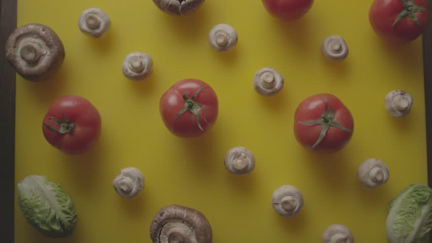 colored vegetable as stop motion