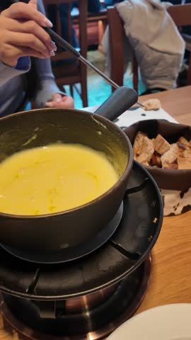 Cheese fondue in Zermatt, Switzerland