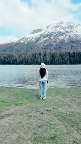 The beautiful lake I saw in St. Moritz