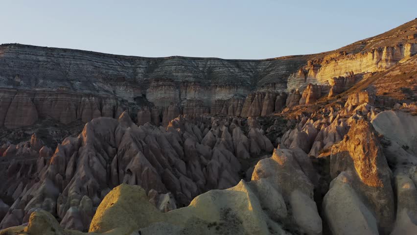 High Butte of red rocks monuments of canyon gorge in valley of Colorado river in Western Usa. over the Grand Canyon Picturesque landscape