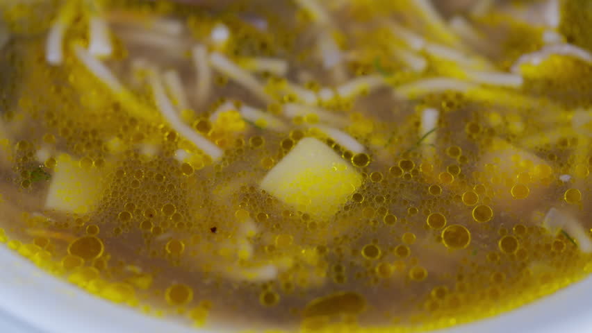 Mushroom soup varieties. Various descriptions of mushroombased soups provided. Multiple diverse descriptions illustrate different kinds of mushroom and potato noodle soups