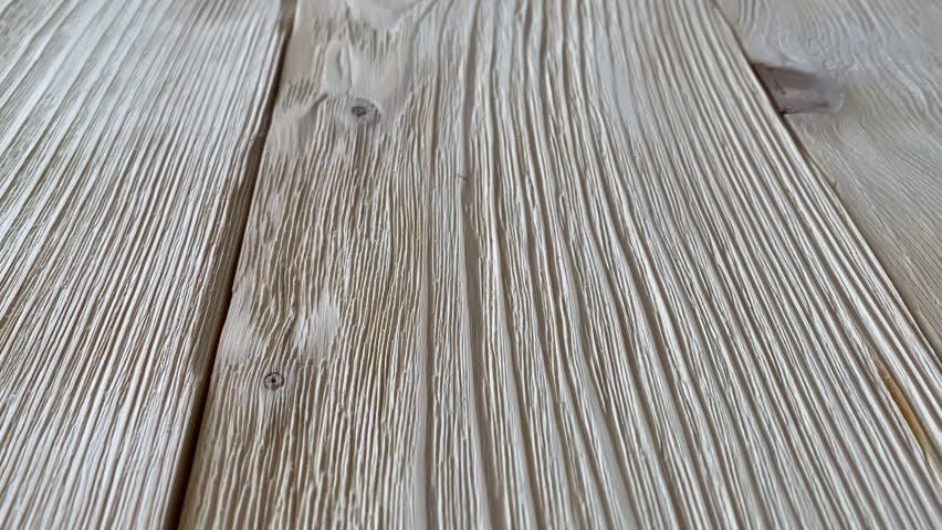 Wood texture. Wooden planks. Garden furniture. Slow motion video. . High quality 4k footage