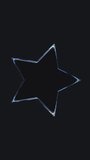 3D loop animation of rotating glass star with chromatic aberration and rainbow prism refraction. Elegant crystal star spinning on black background with spectral light dispersion and glossy finish. - Powered by Shutterstock - Get 15% off with code: PIKWIZARD15