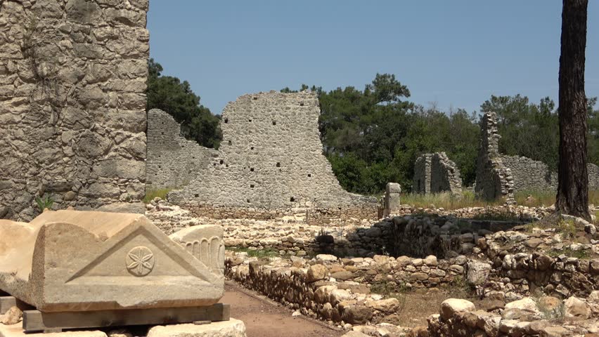 Sarcophagus, located in the ancient city of Olympos in the Kumluca district of Antalya, Turkey