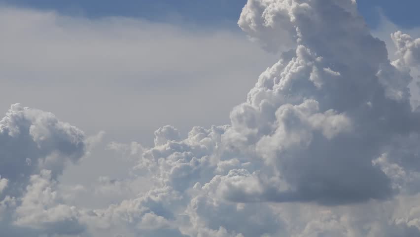 White clouds and blue sky