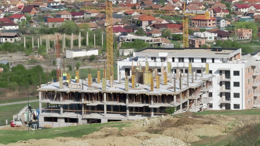 4k residential apartment construction site in Apahida, Cluj, Romania
