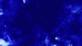 Digital video clip of light reflecting on blue watery background.