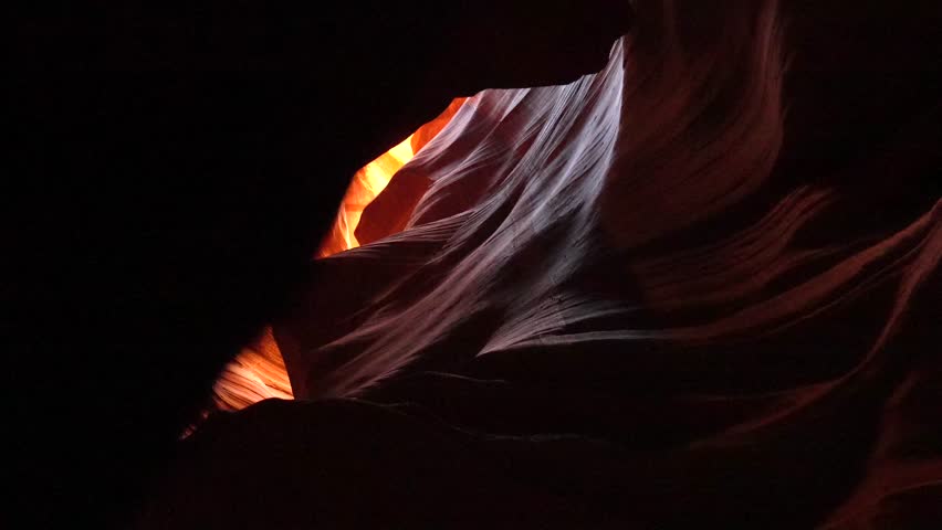 Stunning natural light illuminating the beautiful, wavy sandstone walls inside the famous antelope canyon, a breathtaking slot canyon located on navajo land in page, arizona, usa