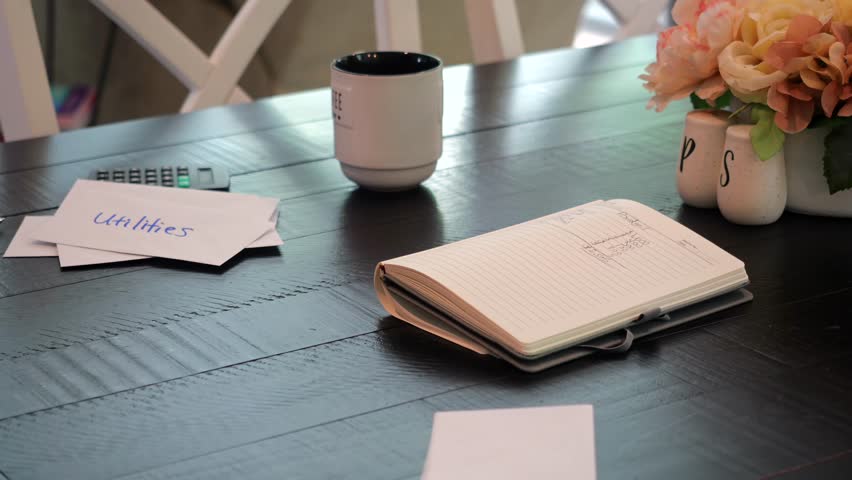 Personal Finance Budgeting Cash Stuffing Envelopes Using Physical Currency to Limit Spending and Funds - Saving Money with Responsible Spending