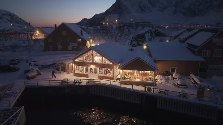 Night view of Lofoten, Norway
