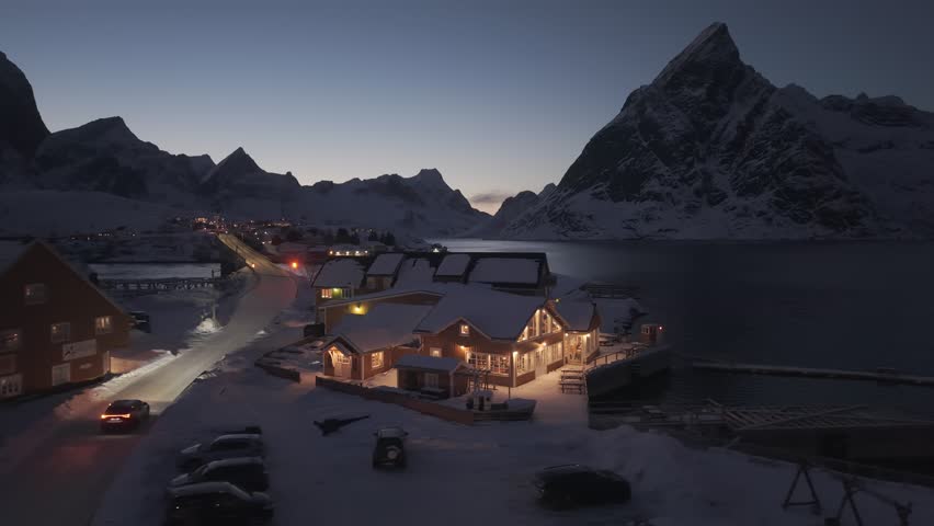 Night view of Lofoten, Norway