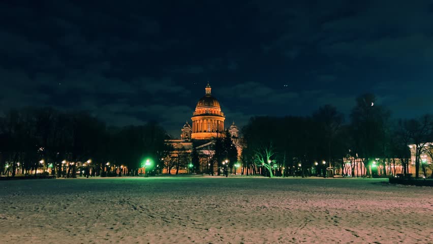 St. Petersburg, Russia - November 23, 2025: View of St. Isaac