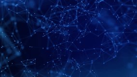 Abstract Blue Network Connections With Digital Data Structure Mesh Net. Animated abstract blue digital network background featuring connected nodes lines and geometric structures representing data communication technology. - Powered by Shutterstock - Get 15% off with code: PIKWIZARD15