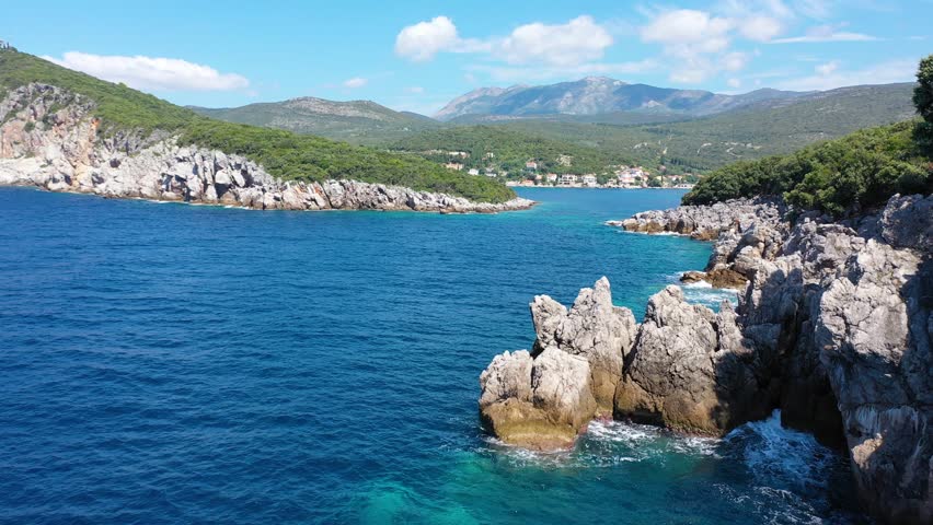 Coastal landscape of Croatia during summertime