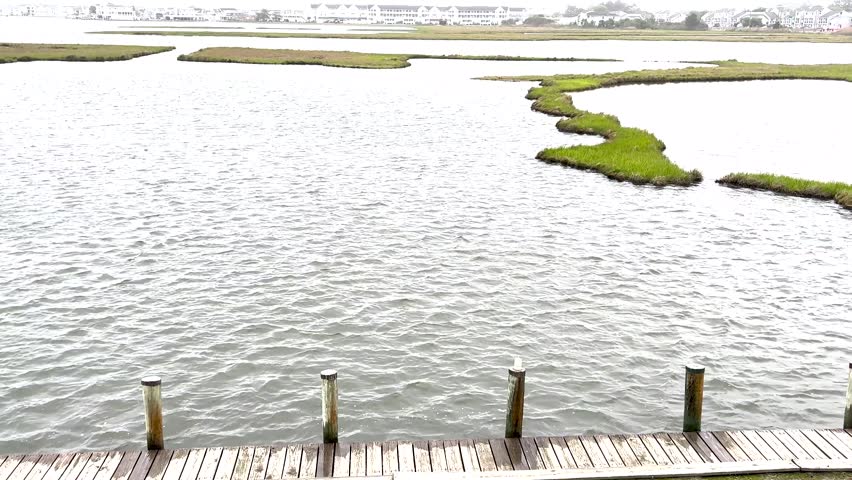 View of a river and creek in Fenwick Island Delaware from above