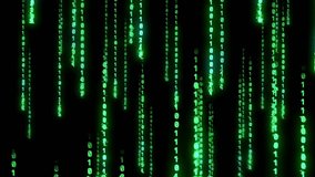 a stream of neon green digital binary code (numbers 0 and 1) falling vertically downwards with a glowing effect. - Powered by Shutterstock - Get 15% off with code: PIKWIZARD15