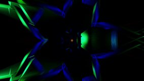 Electric blue crystal tunnel with green shards and a bright central burst - Powered by Shutterstock - Get 15% off with code: PIKWIZARD15