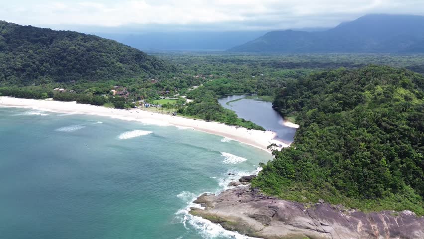 Beautiful beach and river in Brazil
