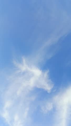 Blue Sky and Clouds Over Tropical Mountain Landscape in Indonesia