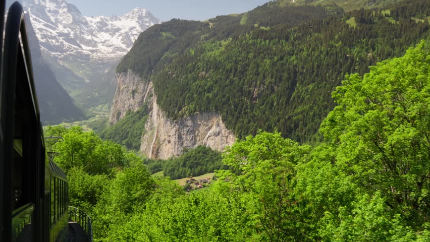 view from the mountain in switzerland