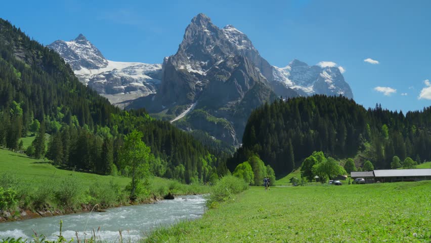 mountain landscape in the swiss alps