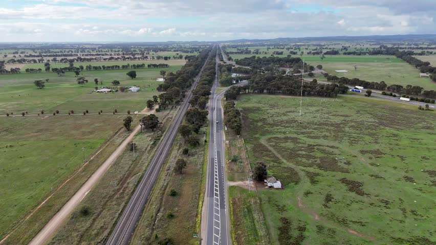 Bowser Road and the Hume Freeway Interchange near Wangaratta